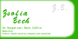 zsofia bech business card